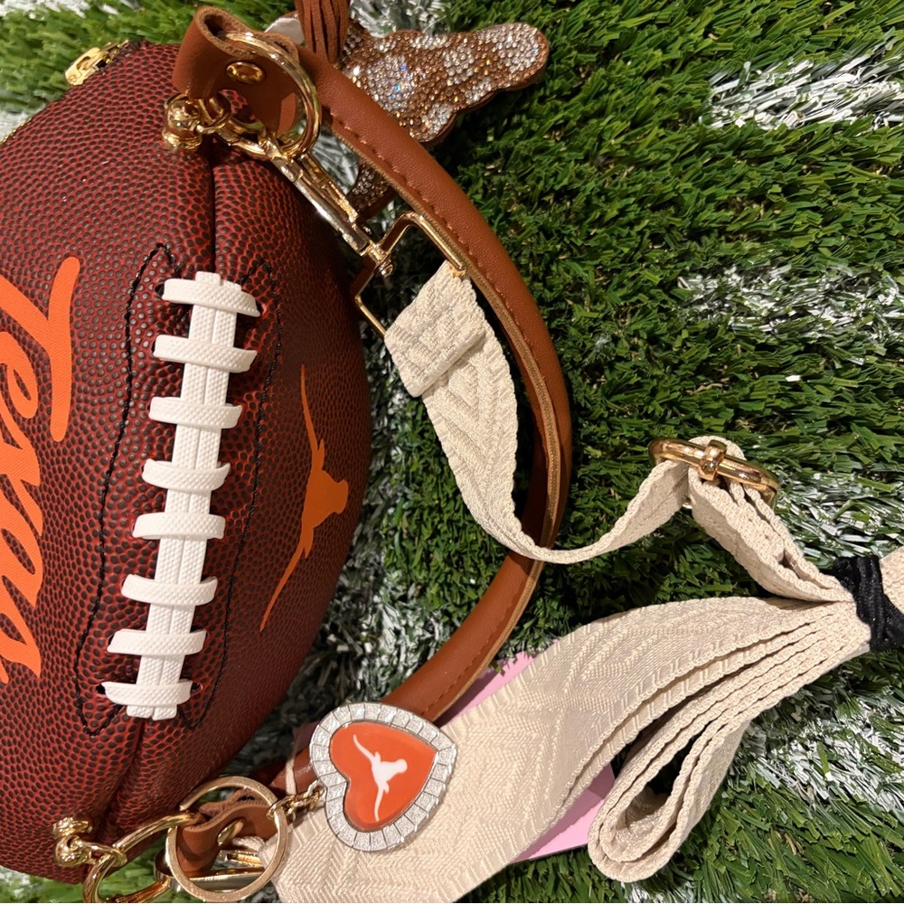 Texas Longhorns Football Purse with Strap